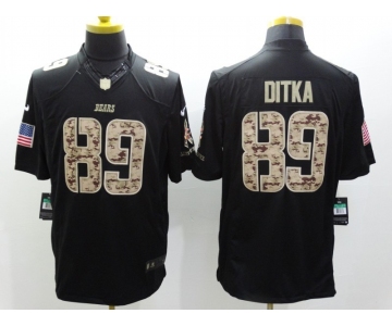 nike nfl jerseys chicago bears #89 ditka black[salute to service limited]