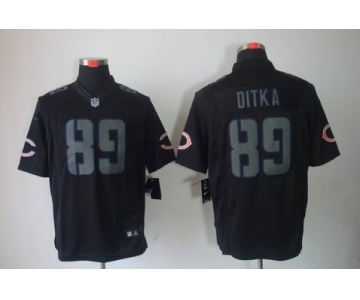 nike nfl jerseys chicago bears #89 mike ditka black[nike impact limited]