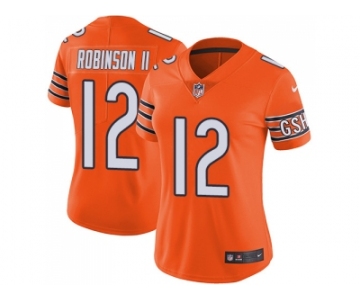 Women Nike Chicago Bears #12 Allen Robinson II Orange Stitched NFL Limited Rush Jersey