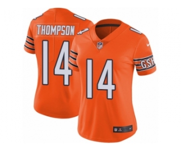 Women Nike Chicago Bears #14 Deonte Thompson Limited Orange Rush Vapor Untouchable NFL Jersey