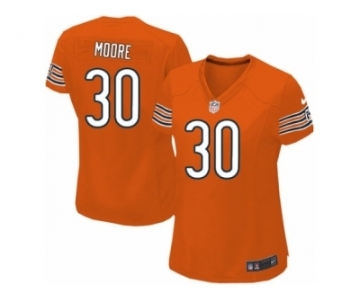 Women Nike Chicago Bears #30 D.J. Moore Orange Alternate NFL Jersey