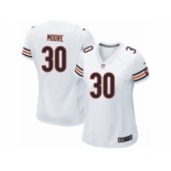 Women Nike Chicago Bears #30 D.J. Moore White NFL Jersey