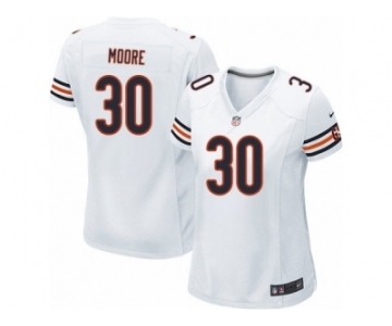 Women Nike Chicago Bears #30 D.J. Moore White NFL Jersey