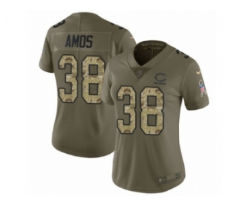 Women Nike Chicago Bears #38 Adrian Amos Limited Olive Camo Salute to Service NFL Jersey