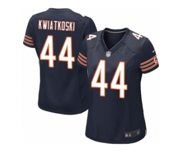 Women Nike Chicago Bears #44 Nick Kwiatkoski Game Navy Blue Team Color NFL Jersey