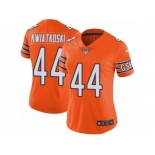 Women Nike Chicago Bears #44 Nick Kwiatkoski Limited Orange Rush Vapor Untouchable NFL Jersey