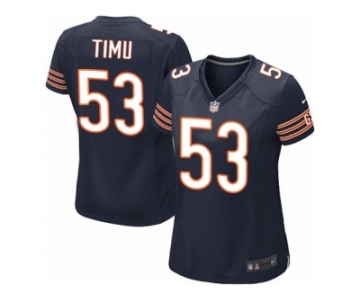 Women Nike Chicago Bears #53 John Timu Game Navy Blue Team Color NFL Jersey