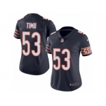 Women Nike Chicago Bears #53 John Timu Navy Blue Team Color Vapor Untouchable Limited Player NFL Jersey