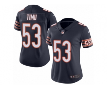 Women Nike Chicago Bears #53 John Timu Navy Blue Team Color Vapor Untouchable Limited Player NFL Jersey