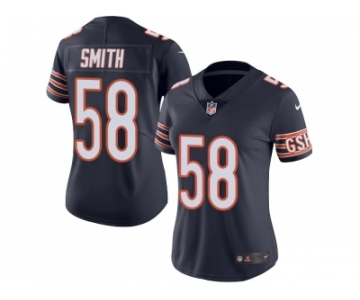 Women Nike Chicago Bears #58 Roquan Smith Navy Blue Team Color Stitched NFL Vapor Untouchable Limited Jersey