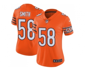 Women Nike Chicago Bears #58 Roquan Smith Orange Stitched NFL Limited Rush Jersey