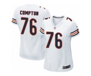 Women Nike Chicago Bears #76 Tom Compton Game White NFL Jersey