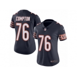 Women Nike Chicago Bears #76 Tom Compton Navy Blue Team Color Vapor Untouchable Limited Player NFL Jersey