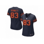 Women Nike Chicago Bears #83 Martellus Bennett Navy Blue 1940s Throwback Alternate NFL Jersey