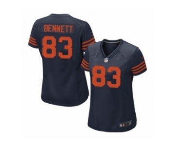 Women Nike Chicago Bears #83 Martellus Bennett Navy Blue 1940s Throwback Alternate NFL Jersey