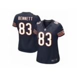 Women Nike Chicago Bears #83 Martellus Bennett Navy Blue Team Color NFL Jersey