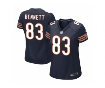 Women Nike Chicago Bears #83 Martellus Bennett Navy Blue Team Color NFL Jersey