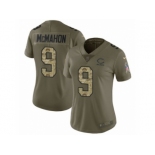 Women Nike Chicago Bears #9 Jim McMahon Limited Olive Camo Salute to Service NFL Jersey