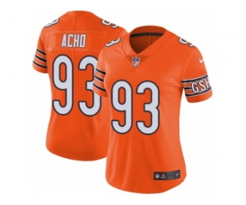 Women Nike Chicago Bears #93 Sam Acho Limited Orange Rush Vapor Untouchable NFL Jersey