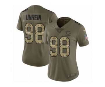 Women Nike Chicago Bears #98 Mitch Unrein Limited Olive Camo Salute to Service NFL Jersey