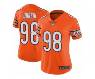 Women Nike Chicago Bears #98 Mitch Unrein Limited Orange Rush Vapor Untouchable NFL Jersey