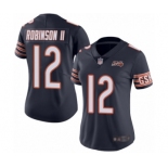 Women's Chicago Bears #12 Allen Robinson Navy Blue Team Color 100th Season Limited Football Jersey