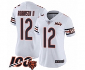 Women's Chicago Bears #12 Allen Robinson White Vapor Untouchable Limited Player 100th Season Football Jersey