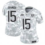 Women's Chicago Bears #15 Rome Odunze 2024 F.U.S.E Arctic Camo Salute To Service Limited Stitched Football Jersey