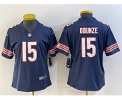 Women's Chicago Bears #15 Rome Odunze Navy 2024 Draft Vapor Football Stitched Jersey