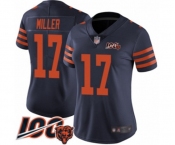 Women's Chicago Bears #17 Anthony Miller Limited Navy Blue Rush Vapor Untouchable 100th Season Football Jersey