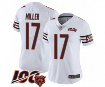 Women's Chicago Bears #17 Anthony Miller White Vapor Untouchable Limited Player 100th Season Football Jersey