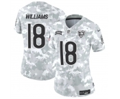 Women's Chicago Bears #18 Caleb Williams 2024 F.U.S.E Arctic Camo Salute To Service Limited Stitched Football Jersey