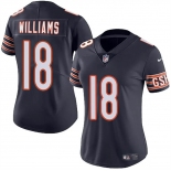 Women's Chicago Bears #18 Caleb Williams Navy 2024 Draft Vapor Football Stitched Jersey