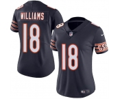 Women's Chicago Bears #18 Caleb Williams Navy 2024 Draft Vapor Football Stitched Jersey