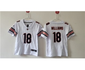 Women's Chicago Bears #18 Caleb Williams White 2024 Draft F.U.S.E. Vapor Football Stitched Jersey