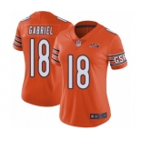 Women's Chicago Bears #18 Taylor Gabriel Orange Alternate 100th Season Limited Football Jersey