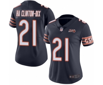 Women's Chicago Bears #21 Ha Clinton-Dix Navy Blue Team Color 100th Season Limited Football Jersey