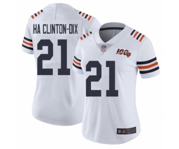 Women's Chicago Bears #21 Ha Clinton-Dix White 100th Season Limited Football Jersey