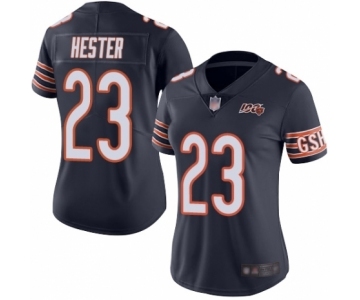 Women's Chicago Bears #23 Devin Hester Navy Blue Team Color 100th Season Limited Football Jersey