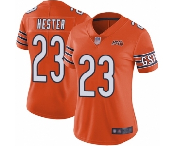 Women's Chicago Bears #23 Devin Hester Orange Alternate 100th Season Limited Football Jersey