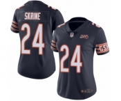 Women's Chicago Bears #24 Buster Skrine Navy Blue Team Color 100th Season Limited Football Jersey