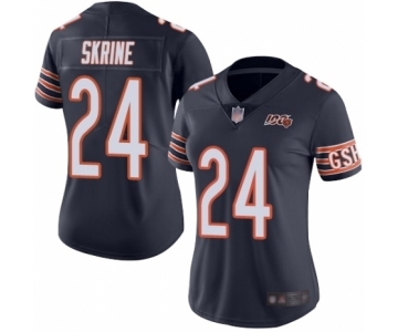 Women's Chicago Bears #24 Buster Skrine Navy Blue Team Color 100th Season Limited Football Jersey