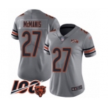 Women's Chicago Bears #27 Sherrick McManis Limited Silver Inverted Legend 100th Season Football Jersey