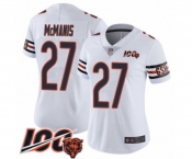 Women's Chicago Bears #27 Sherrick McManis White Vapor Untouchable Limited Player 100th Season Football Jersey