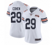 Women's Chicago Bears #29 Tarik Cohen White 100th Season Limited Football Jersey