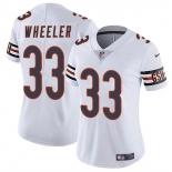 Women's Chicago Bears #33 Ian Wheeler White 2024 Vapor Football Stitched Jersey