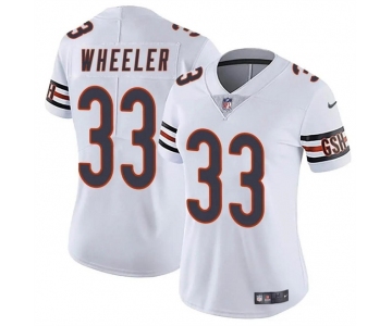 Women's Chicago Bears #33 Ian Wheeler White 2024 Vapor Football Stitched Jersey