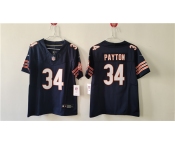 Women's Chicago Bears #34 Walter Payton Navy 2024 Draft F.U.S.E. Vapor Football Stitched Jersey