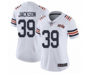 Women's Chicago Bears #39 Eddie Jackson White 100th Season Limited Football Jersey