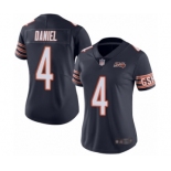 Women's Chicago Bears #4 Chase Daniel Navy Blue Team Color 100th Season Limited Football Jersey